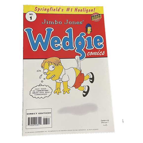 Simpsons Bongo comics #1 Jimbo Jone's Wedgie As Pictured 🤪 Flip Comic book - Picture 1 of 3